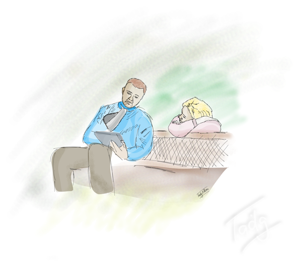 Taḋg and Susan at Spinal Injuries Ireland